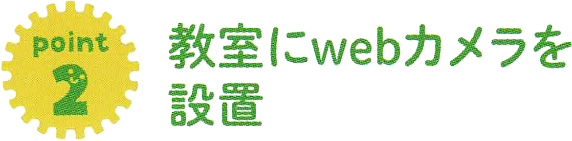 教室にWebカメラを設置 教室にWebカメラを設置
